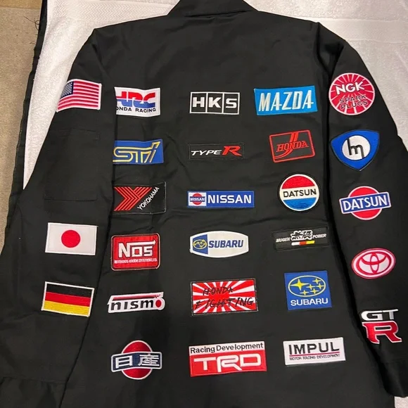 JDM Jacket Men’s Size M Mint. 24 Vintage Patches Red Cap Mechanic Jacket JDM - Picture 5 of 5